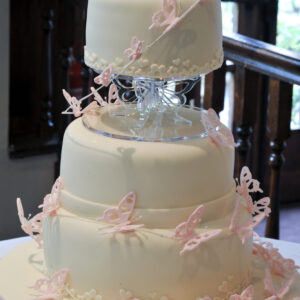 3 Tier Butterfly Wedding Cake
