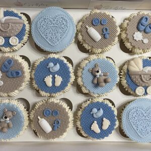 Baby Shower Cupcakes Blue by Spiffydrip
