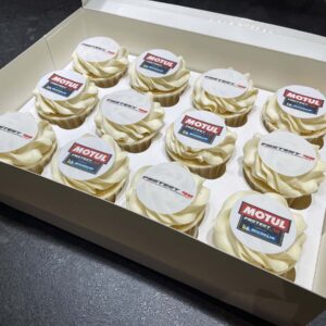 Branded Personalised Cupcakes by Spiffydrip