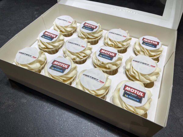Branded Personalised Cupcakes by Spiffydrip