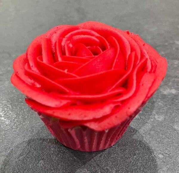 Large Red Rose Cupcake